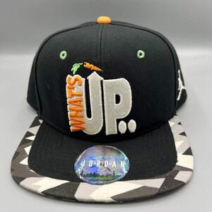 Air Jordan Hat Men Black‎ Space Jam What's Up Jumpman Nike Strap Back Cap